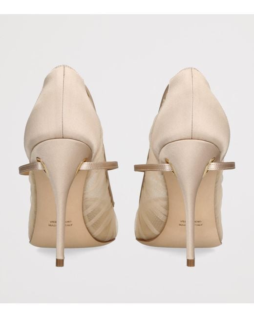 JENNIFER CHAMANDI Natural Tulle Plissé Lorenzo Pumps 105