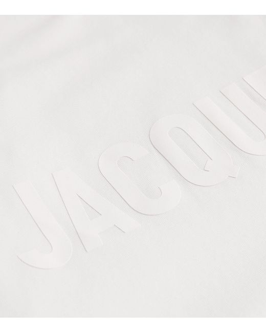 Jacquemus White Raglan-sleeve Logo T-shirt for men