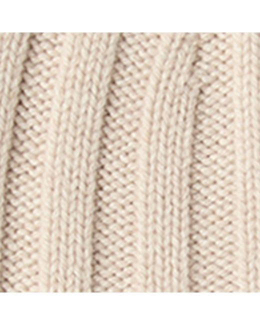 Brunello Cucinelli Natural Cashmere Ribbed Beanie for men