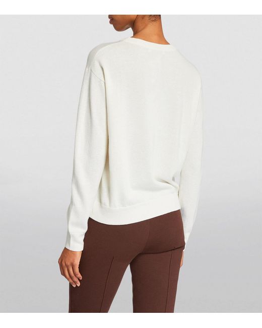 Max Mara White Wool-cashmere Magico Sweater
