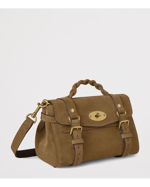 Mulberry Brown Mini Suede Alexa Cross-Body Bag