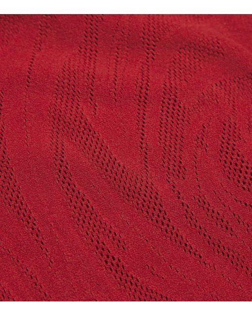 Wolford Red Rose Net Bodysuit