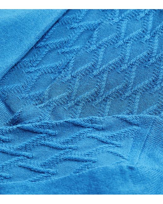 Falke Blue Textured Socks for men