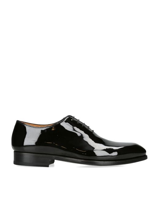 Magnanni Shoes Black Flex Wholecut Oxford Shoes for men