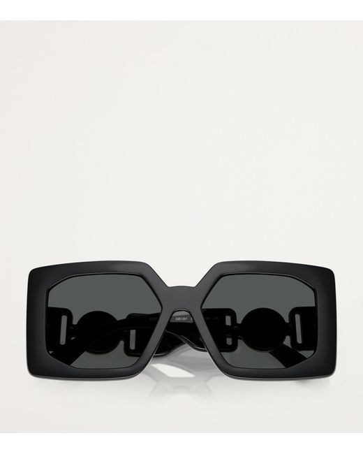 Versace Black Acetate Square Sunglasses