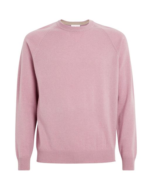Derek Rose Pink Cashmere Finley Sweatshirt for men