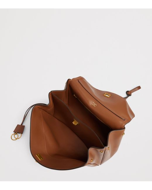 Balenciaga Brown Medium Leather Rodeo Shoulder Bag