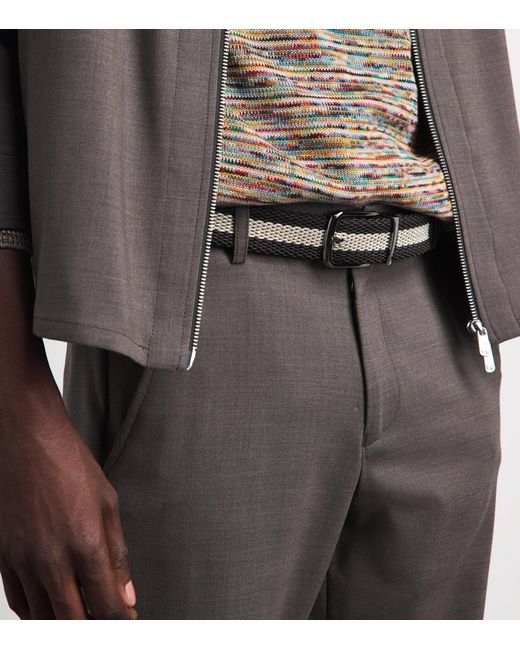 Paul & Shark Multicolor Cotton Woven Reversible Belt for men