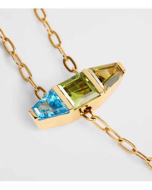 Emily P. Wheeler Metallic Topaz, Peridot, Tourmaline And Helix Lariat Necklace
