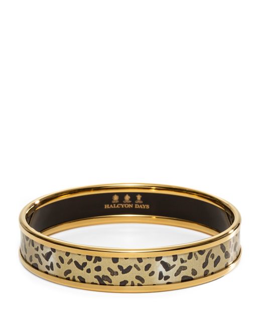 Halcyon Days Metallic Plated Leopard Bangle