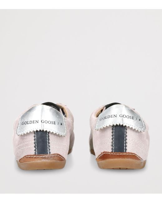Golden Goose Deluxe Brand White Suede-Leather True Star Sneakers