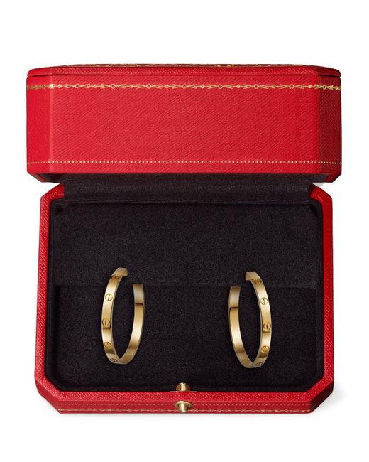 Cartier Metallic Love Hoop Earrings