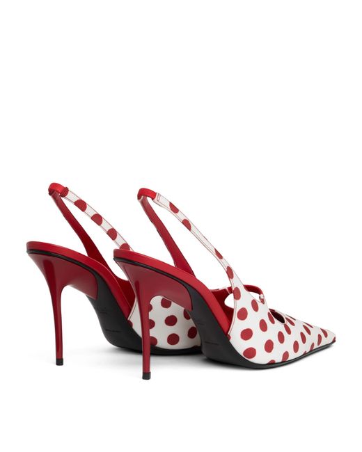 Alaïa Pink Polka-Dot Drop Slingback Pumps 80