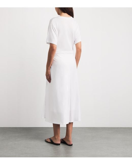 Polo Ralph Lauren White Twist-Detail Maxi T-Shirt Dress