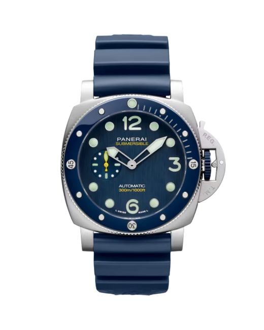 Panerai Blue X Mike Horn Stainless Steel Submersible Watch for men