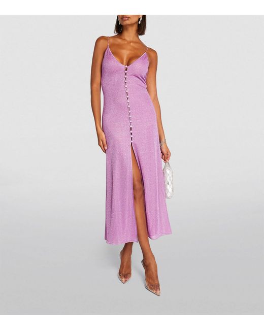Oseree Purple Lumière Hourglass Maxi Dress