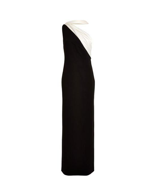 Roland Mouret Black Two-tone Maxi Dress