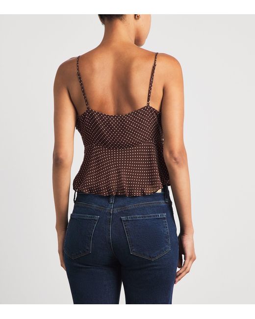 PAIGE Brown Ruffled Indiah Cami Top
