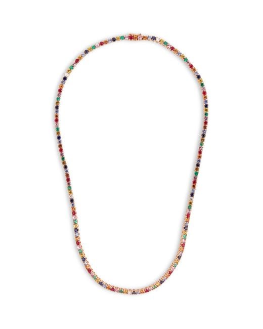 Anita Ko Metallic Diamond And Sapphire Hepburn Necklace