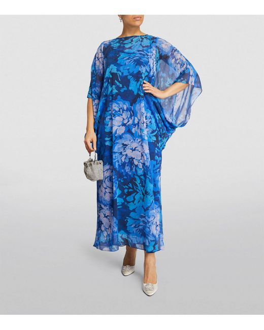 Marina Rinaldi Blue Floral Maxi Dress