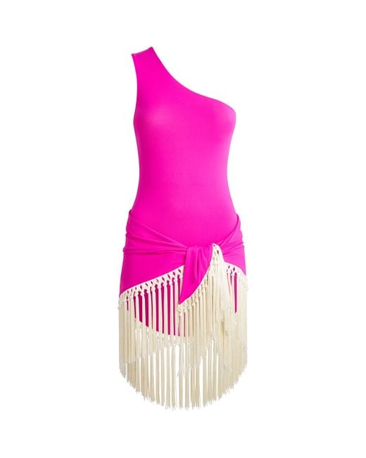 Taller Marmo Pink Pareo-Detail Yacare Swimsuit
