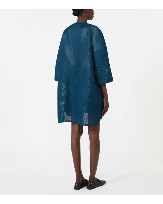 Max Mara Blue Jersey Mesh Jacket