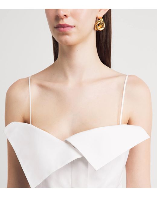 FFORME White Cotton Folded Eilwen Top