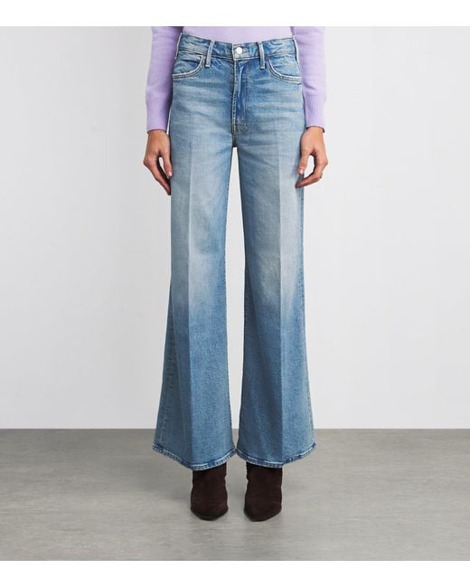 Mother Blue The Hustler Roller Sneak Jeans