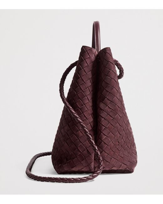 Bottega Veneta Purple Large Leather Andiamo Shoulder Bag