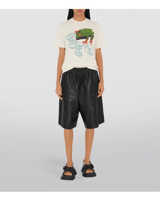 Burberry White Cotton Frog T-shirt