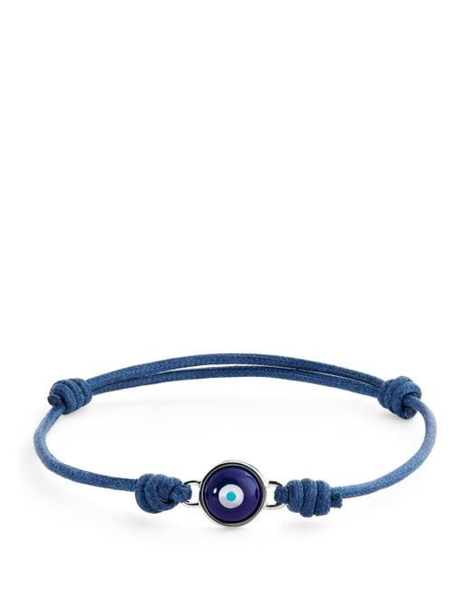 Tateossian Blue Macrame Milos Evil Eye Bracelet for men