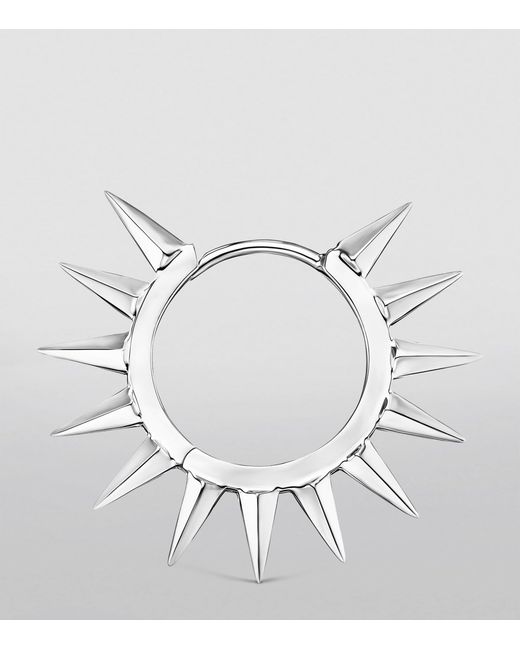 Maria Tash White Metal Mohawk Hoop Earring