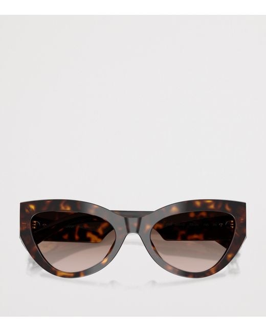 Dolce & Gabbana Brown Tortoiseshell Cat-Eye Sunglasses