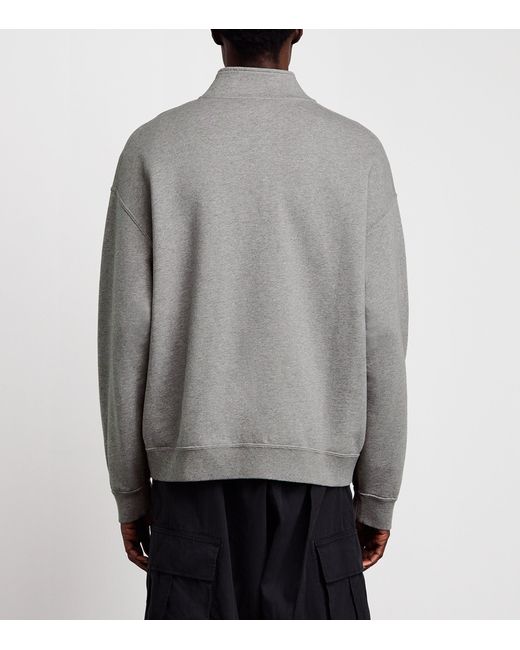 Canada Goose Gray Organic Cotton Rove Quarter-Zip Sweatshirt for men
