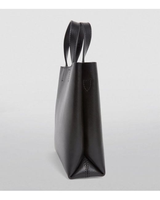 Harrods Black Mini Leather Kensington Tote Bag