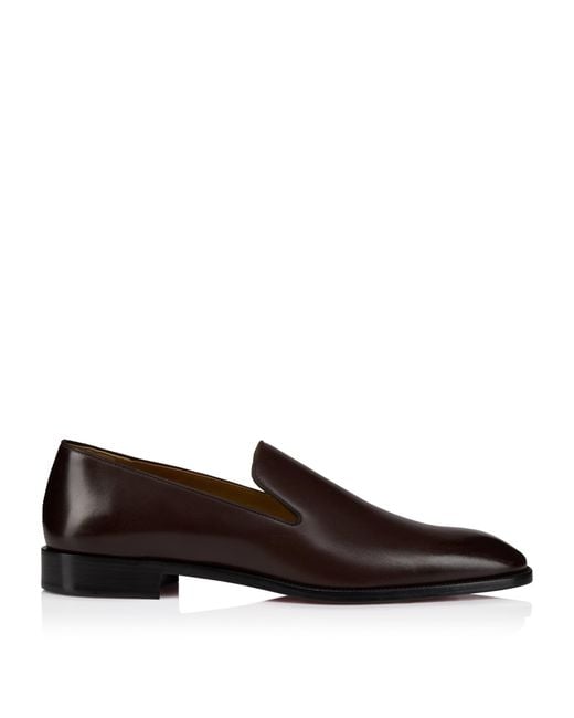 Christian Louboutin Brown Danny Flex Leather Loafers