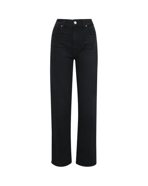 PAIGE Black Stevie High-Rise Straight Jeans