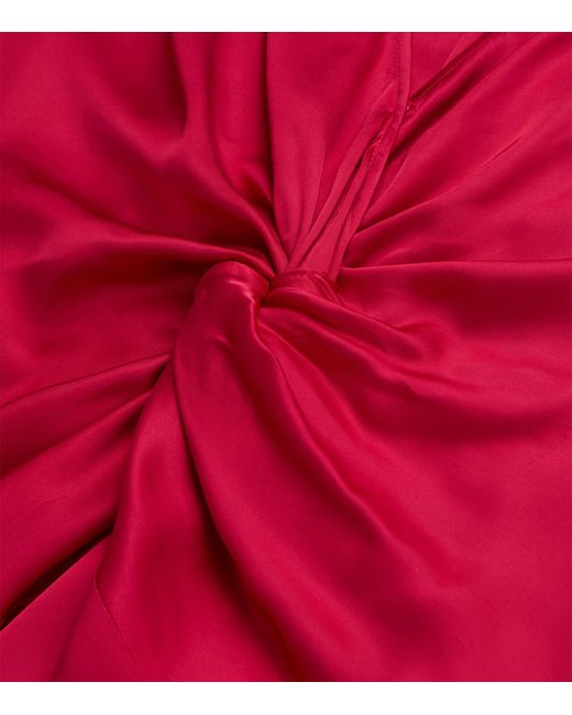 The Kooples Red Twisted Midi Dress