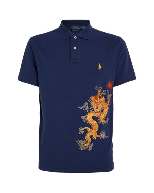 Polo Ralph Lauren Lunar New Year Polo Shirt in Blue for Men | Lyst