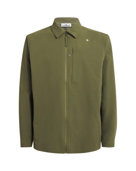 Stone Island Green Stellina Comfort-Fit Overshirt for men