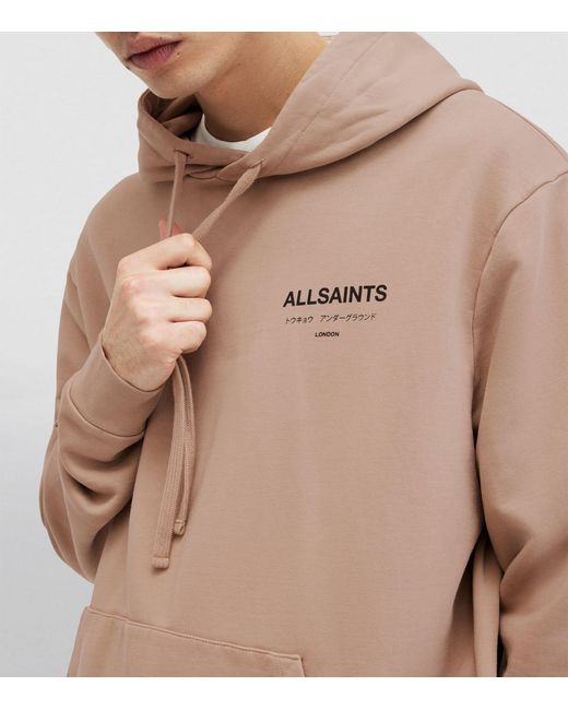 AllSaints Natural Cotton Underground Hoodie for men