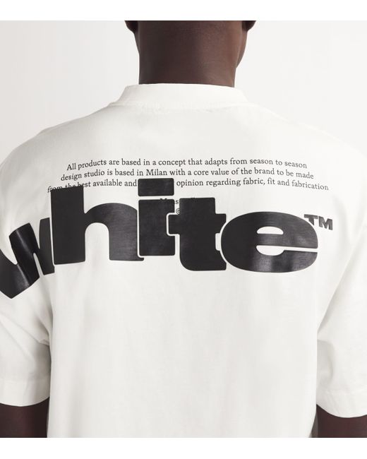 Off-White c/o Virgil Abloh White Off- Cotton Shared Logo T-Shirt for men