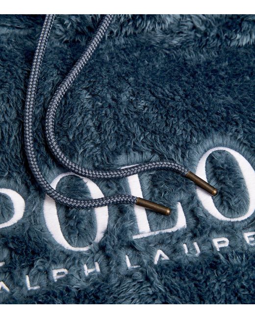 Polo Ralph Lauren Blue Logo Fleece Hoodie for men