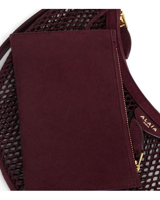 Alaïa Purple Small One Piece Demi Lune Shoulder Bag