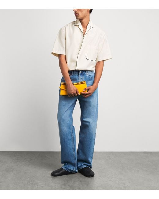Jacquemus White Cotton Pyjama Short-Sleeve Shirt for men