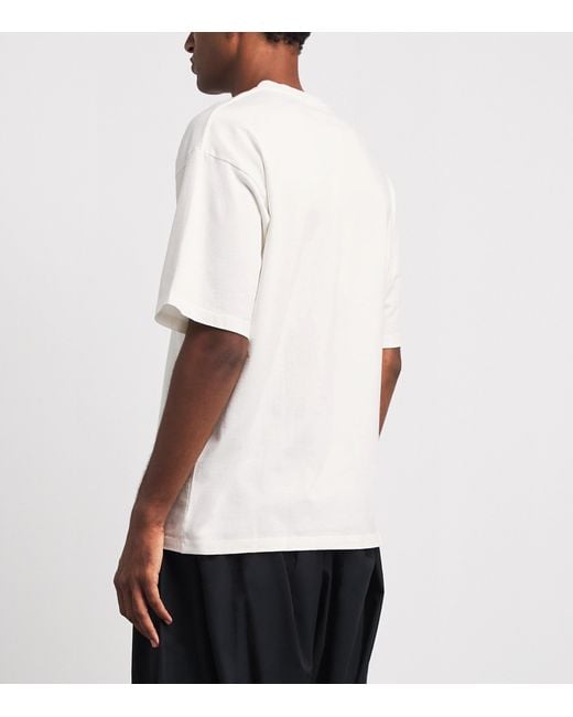 Maison Margiela White Cotton Double-Layered T-Shirt for men