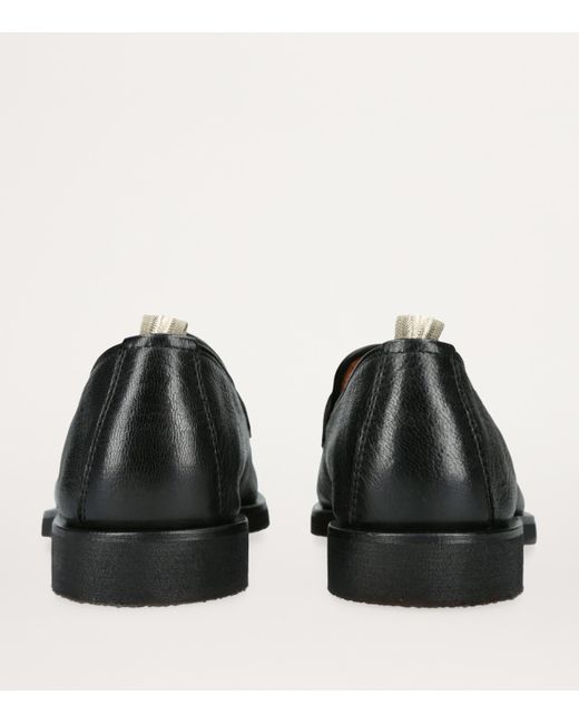 Officine Creative Black Leather Opera Flexi Loafers for men