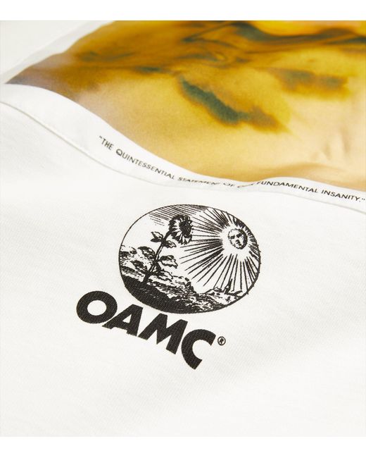 OAMC White Cotton Graphic Print T-shirt for men