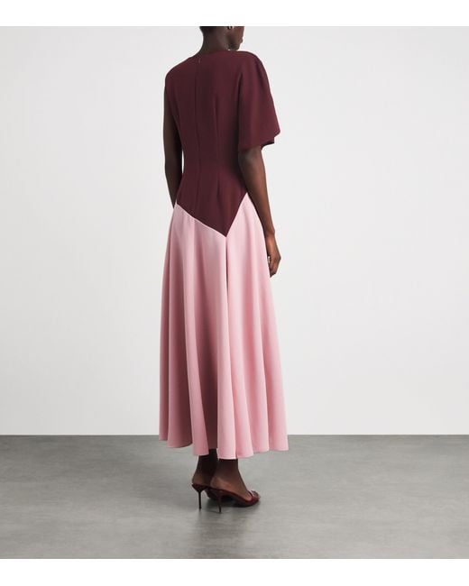 Roksanda Purple Crepe One-Shoulder Oryn Midi Dress