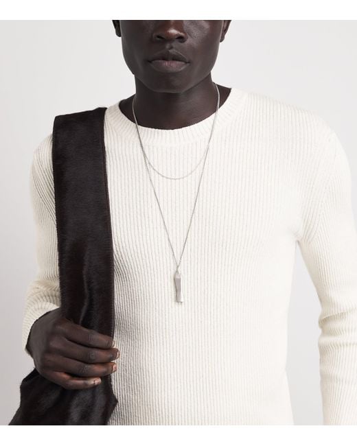 Our Legacy White Silk Compact Long-Sleeve T-Shirt for men